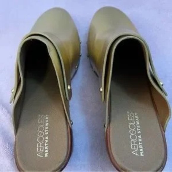 Aerosoles Martha Stewart Dorian Gold Mule Clogs Size 10 - Picture 3 of 5